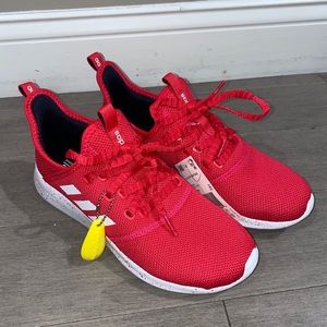 Brand new red Adidas cloud foam shoes with tag